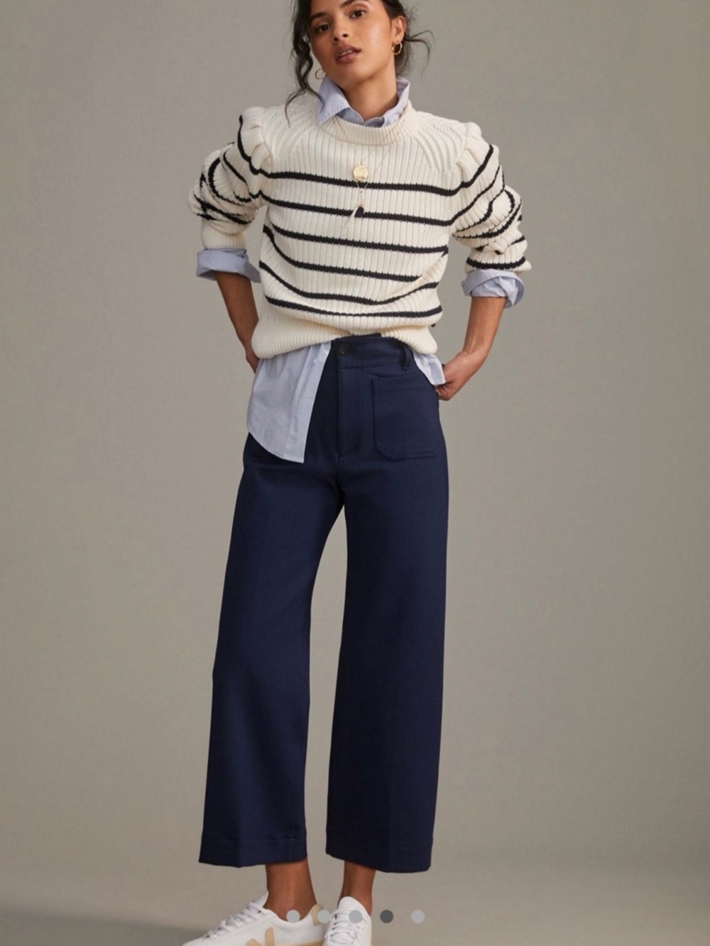 Maeve Anthropologie The Colette Ponte Pants in Blue 34 EUC - Picture 4 of 4